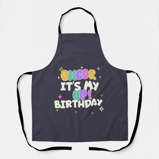 KITCHEN BIRTHDAY CHEER UP APRON  SCHORT (Voorkant)