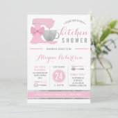 Kitchen Bridal Shower Invitation, Faux Folie Kaart (Staand voorkant)