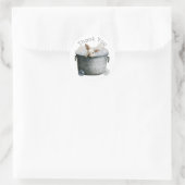Kitchen Bunny Streken 🐇 | Dank je Ronde Sticker (Tas)