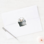 Kitchen Bunny Streken 🐇 | Dank je Ronde Sticker (Envelop)