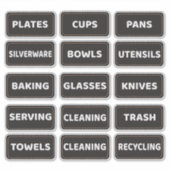 Kitchen Cabinet and Drawer Labels Large Print (Voorkant)
