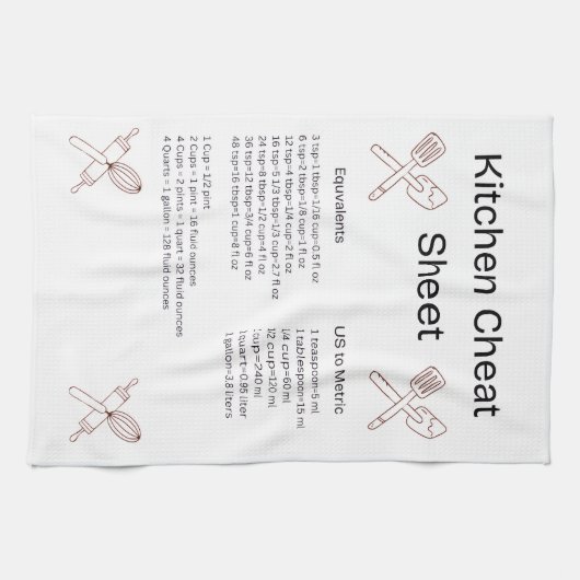 Kitchen Cheat Sheet Towel Theedoek (Horizontaal)