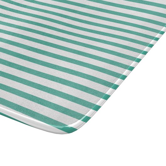 Kitchen classic green stripes Klassisch gestreift Snijplank (Hoek)