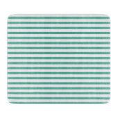 Kitchen classic green stripes Klassisch gestreift Snijplank (Voorkant)