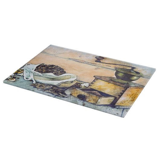 Kitchen Coffee Grinder Kitchen Food Art Snijplank (Hoek)