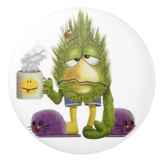 Kitchen Coffee Morning Keramische Knop (Voorkant)