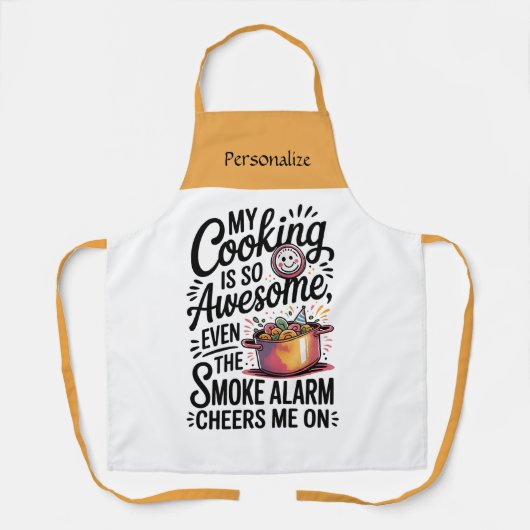 Kitchen Cooking Funny Humor Quote Personalize Schort (Voorkant)