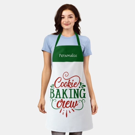 Kitchen Cooking Holiday Cookie Baking Personalize Schort (Gedragen)
