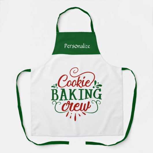Kitchen Cooking Holiday Cookie Baking Personalize Schort (Voorkant)