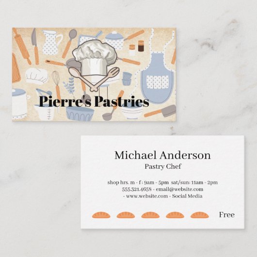 Kitchen Cooking Tools | Baker Klantenkaartje (Voorkant / Achterkant)