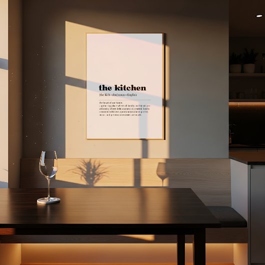 Kitchen Definition Poster | Dictionary Style