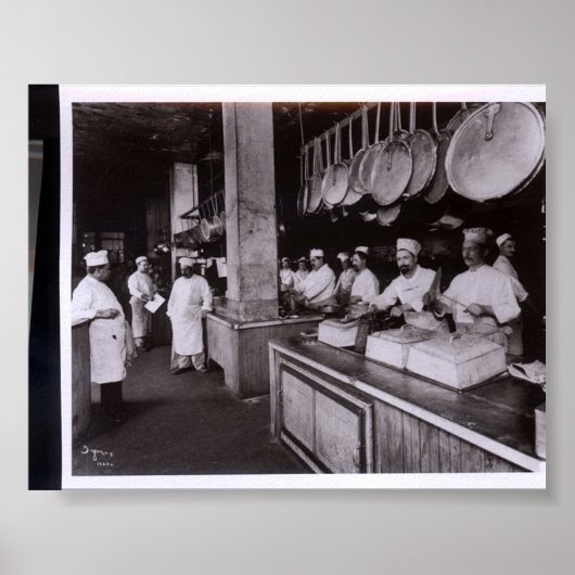Kitchen Delmonico's restaurant, New York NY Poster (Voorkant)