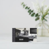 KITCHEN Designs Zwart Metaal Visitekaartje (Staand voorkant)
