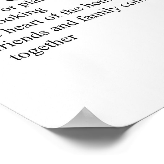 Kitchen Dictionary Definition Betekenis Typografis Poster (Hoek)