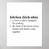 Kitchen Dictionary Definition Betekenis Typografis Poster (Voorkant)
