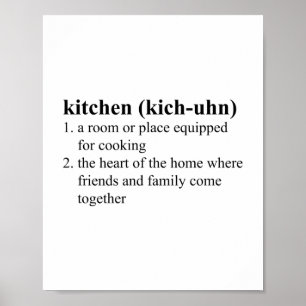 Kitchen Dictionary Definition Betekenis Typografis Poster