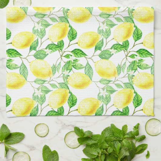 Kitchen Dish Towel-Lemons Theedoek (Gevouwen)