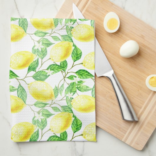 Kitchen Dish Towel-Lemons Theedoek (Quarter Fold)
