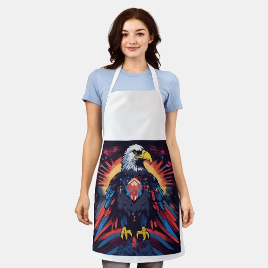 Kitchen Eagle afbeelding Schort (Gedragen)