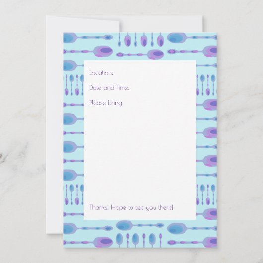 Kitchen Event Kaart (Achterkant)