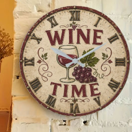 Kitchen Farmhouse Decor Wine Time Grote Klok