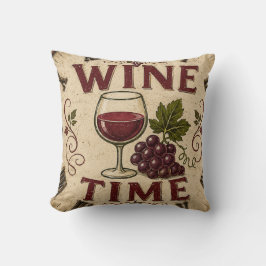 Kitchen Farmhouse Decor Wine Time Kussen