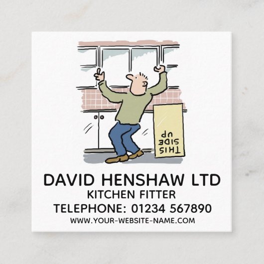 Kitchen Fitter Vierkante Visitekaartje (Voorkant)