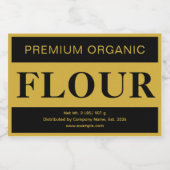 Kitchen Flour Label Custom Storage Sticker (Enkel label)