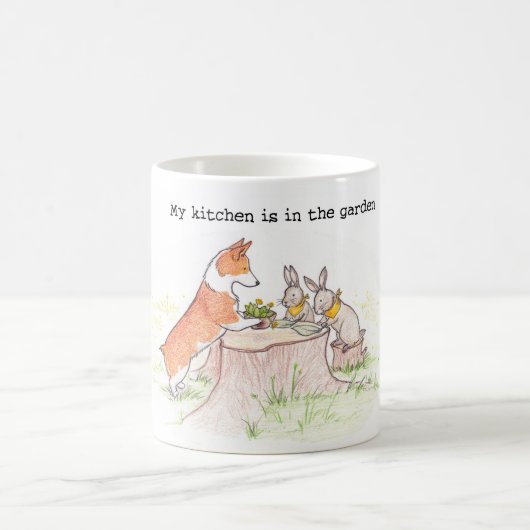 Kitchen Gardener - Corgi en Bunnies Koffiemok (Center)