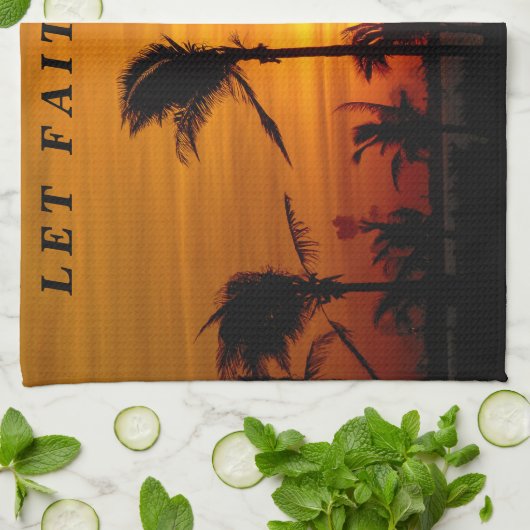 Kitchen Hand Towel Let Faith Arise Theedoek (Gevouwen)
