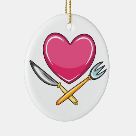 Kitchen Heart Keramisch Ornament (Rechts)