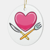 Kitchen Heart Keramisch Ornament (Links)