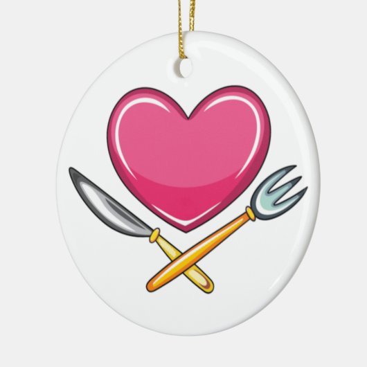 Kitchen Heart Keramisch Ornament (Links)