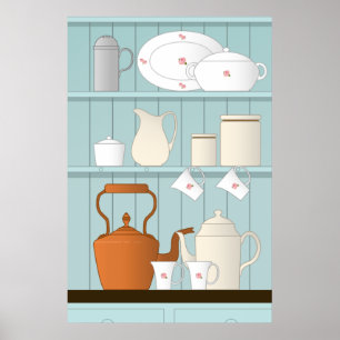 Kitchen Illustratie Poster
