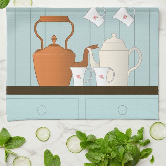  Kitchen Illustratie Theedoek (Gevouwen)