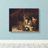 Kitchen Interior Canvas Afdruk (Insitu (Houten vloer))