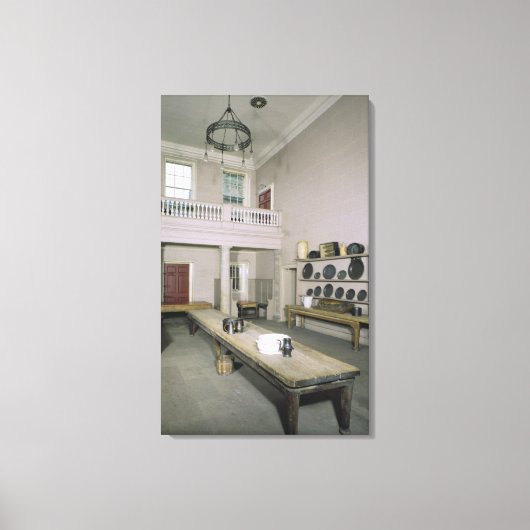 Kitchen Interior midden 18e eeuw Canvas Afdruk (Voorkant)