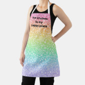 Kitchen is mijn Happy Place Doodles Rainbow Schort (Insitu)