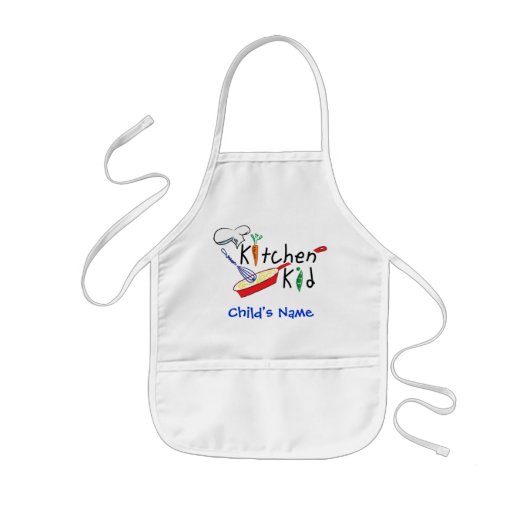 Kitchen Kind - Gepersonaliseerd Apron Kinder Schort (Voorkant)