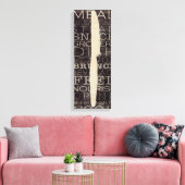 Kitchen Knife met woorden Canvas Afdruk (Insitu (Woonkamer))