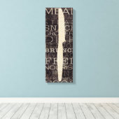 Kitchen Knife met woorden Canvas Afdruk (Insitu (Houten vloer))