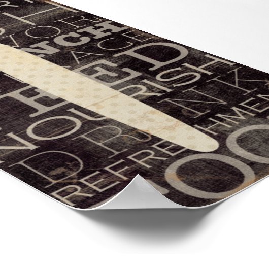 Kitchen Knife met woorden Poster (Hoek)