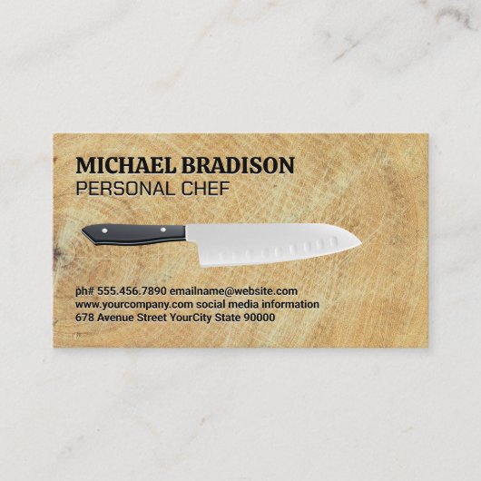 Kitchen Knife | Snijblok Visitekaartje (Voorkant)