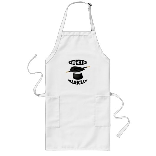 Kitchen Magicien Chef Cook Apron Lang Schort (Voorkant)