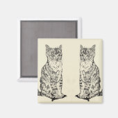Kitchen Magnet Twin Cats (Voorkant / Achterkant)