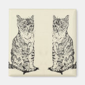 Kitchen Magnet Twin Cats (Voorkant)