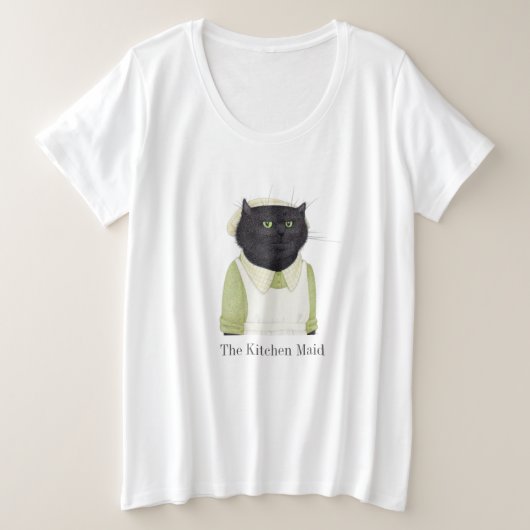 KITCHEN MAID CAT Dames T-shirt plusmaat (Design voorkant)