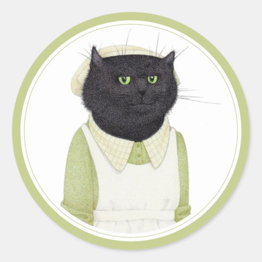 KITCHEN MAID CAT Grote Ronde Stickers (Voorkant)