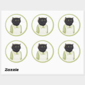 KITCHEN MAID CAT Grote Ronde Stickers (Vel)