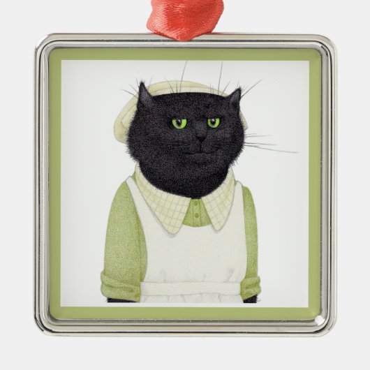 KITCHEN MAID CAT Premium Square Ornament (Voorkant)